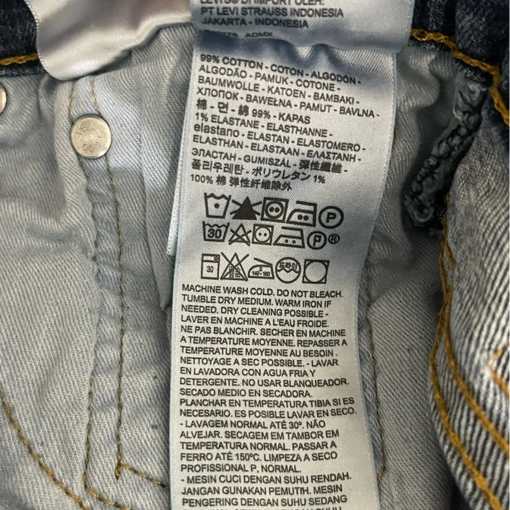 Levi’s‎ 512 Classic Blue Skinny Distressed Jeans for Men Size 30x32